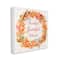 Stupell Industries Autumn Foliage Wreath Thankful Grateful Blessed Text Canvas Wall Art